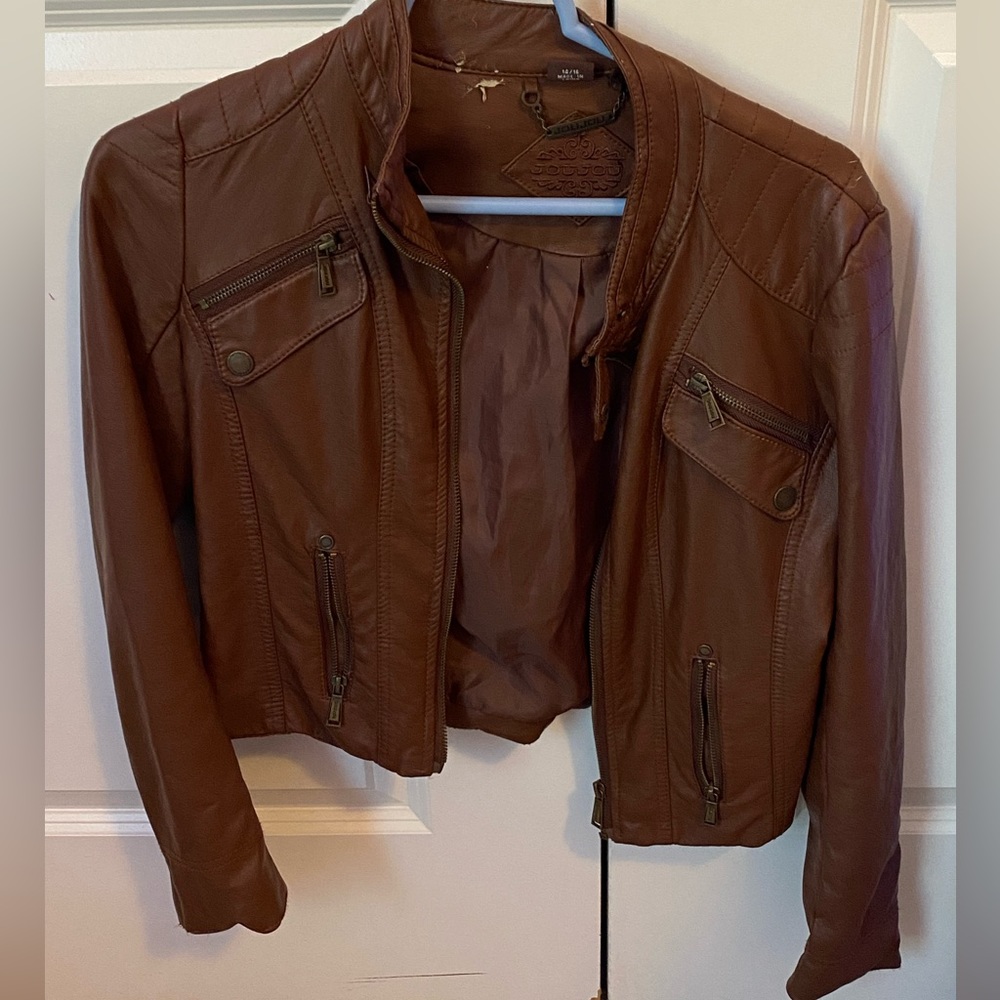 brown joujou leather jacket